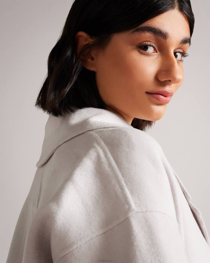 apģērbs Ted Baker caysa kokona mētelis ar lielizmēra apkakli rozā sievietes 26TV522