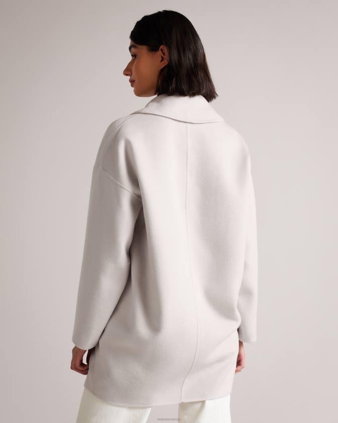 apģērbs Ted Baker caysa kokona mētelis ar lielizmēra apkakli rozā sievietes 26TV522