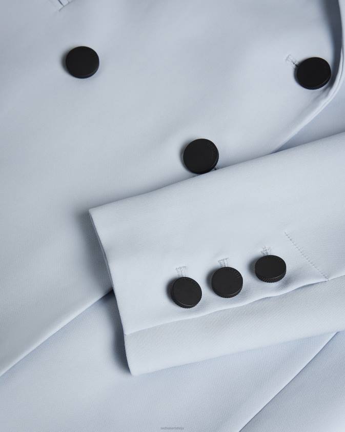 apģērbs Ted Baker hildia longline jaka ar dubultām krūtīm Baby Blue sievietes 26TV194