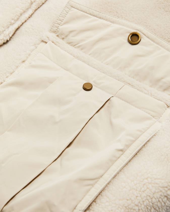 apģērbs Ted Baker liilla jaukta auduma borj polsterēta jaka ziloņkauls sievietes 26TV587