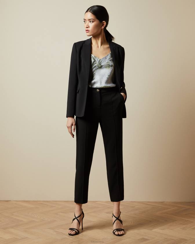 apģērbs Ted Baker raee vienrindu žakete melns sievietes 26TV441