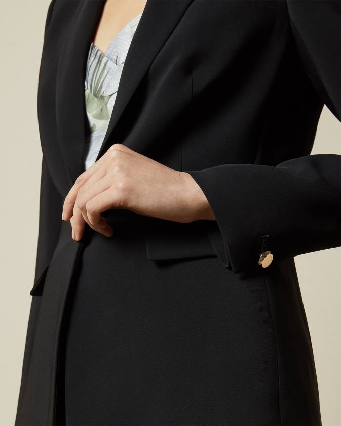 apģērbs Ted Baker raee vienrindu žakete melns sievietes 26TV441