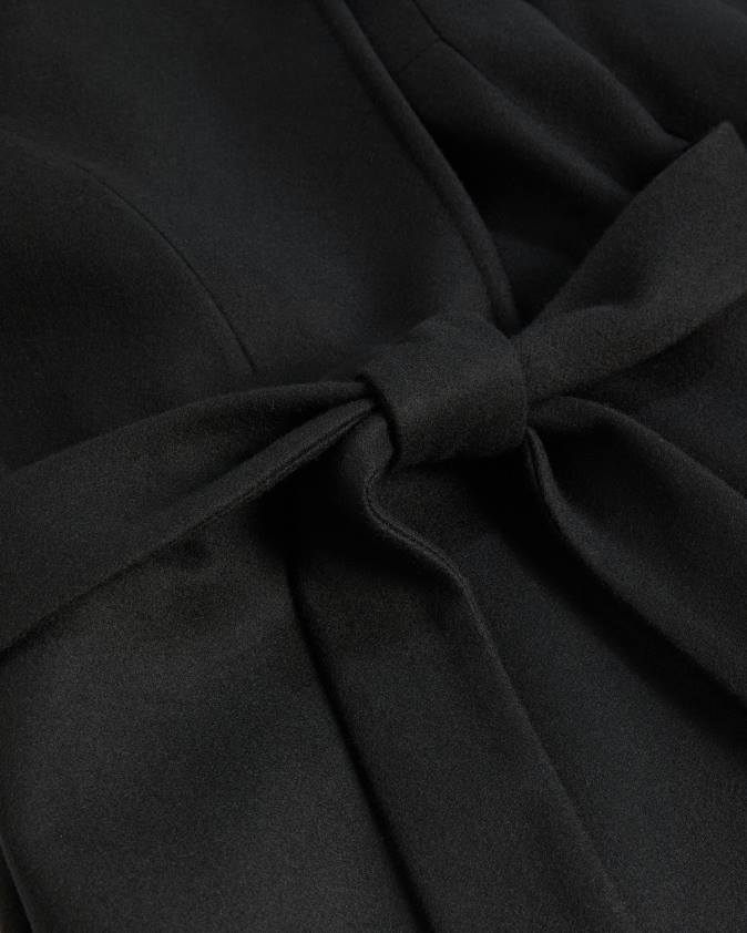 apģērbs Ted Baker rosell gara garuma vilnas apvalks melns sievietes 26TV143