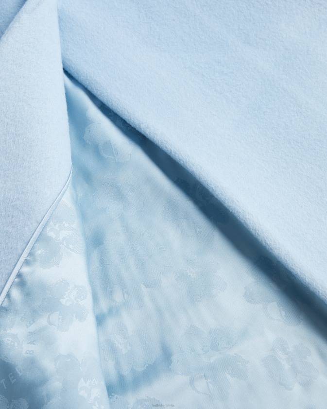 apģērbs Ted Baker sairse midi garuma mētelis ar apjoma piedurknēm gaiši zils sievietes 26TV42