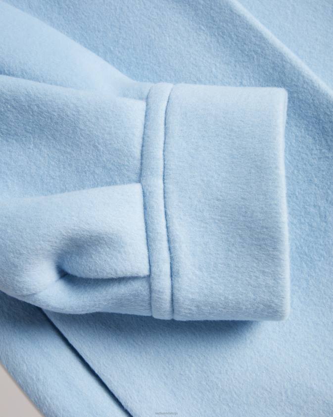 apģērbs Ted Baker sairse midi garuma mētelis ar apjoma piedurknēm gaiši zils sievietes 26TV42