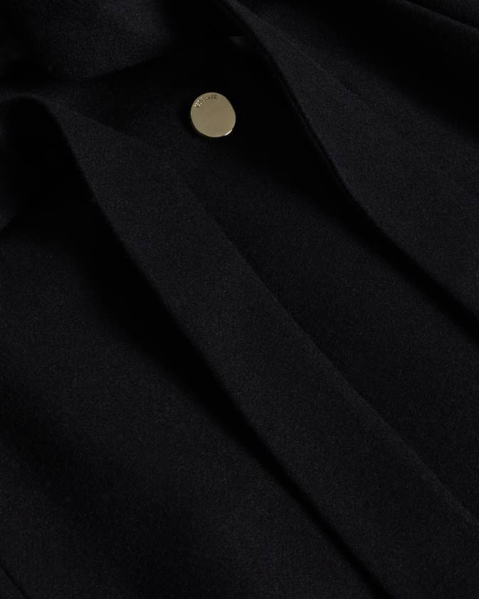 apģērbs Ted Baker sandra midi vilnas apvalks piķa melns sievietes 26TV525