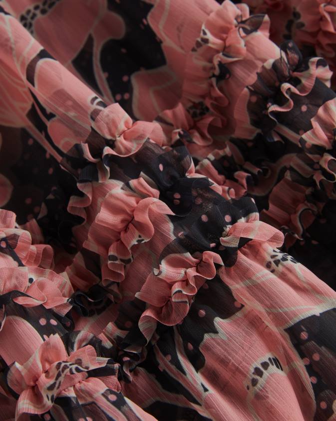 apģērbs Ted Baker allesaa līmeņu maxi svārki melns sievietes 26TV247