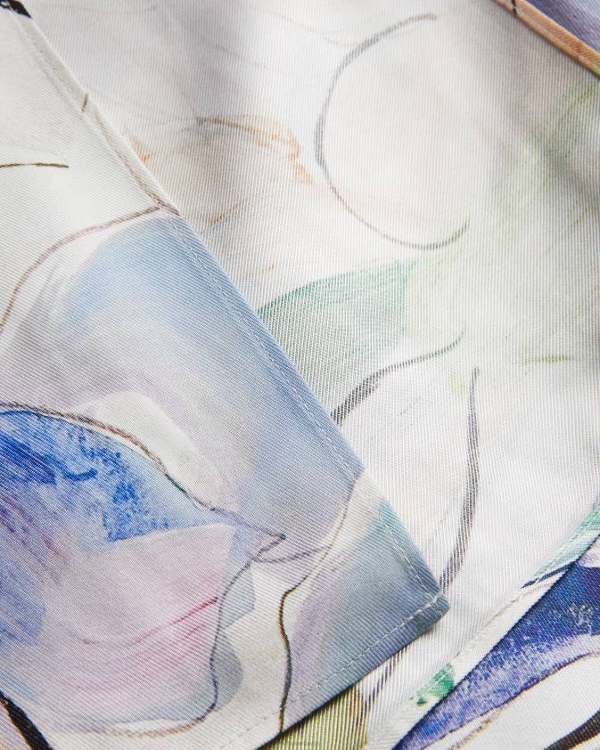 apģērbs Ted Baker salleey asimetrisks twist slip svārki balts sievietes 26TV318