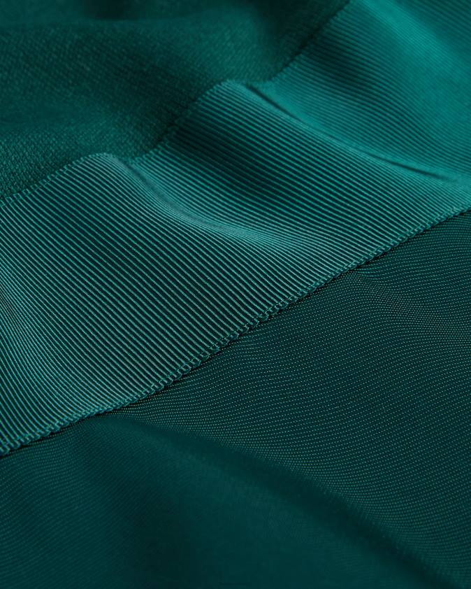 apģērbs Ted Baker zadi trikotāžas volānu pilnsvārku kleita tumši zaļa sievietes 26TV244