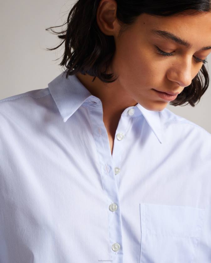 apģērbs Ted Baker aflua svītrains krekls balts sievietes 26TV518