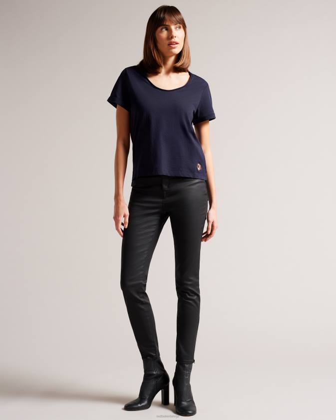 apģērbs Ted Baker miarna viegli pieguļoša v-veida kakla tīte flote sievietes 26TV547