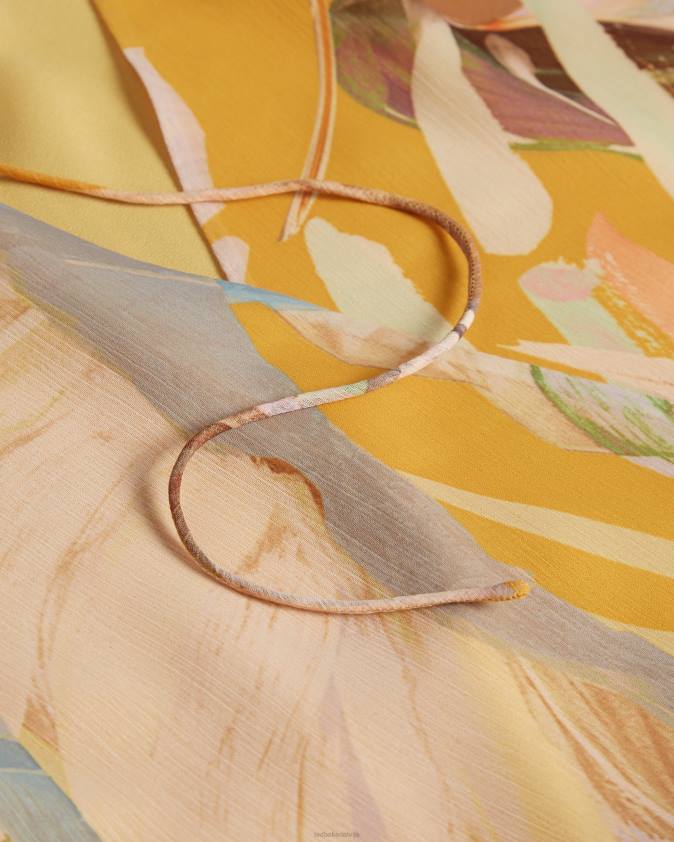 apģērbs Ted Baker darcila pārspīlēts puff piedurkņu tops tumši oranžs sievietes 26TV562