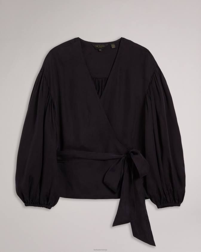 apģērbs Ted Baker ralda wrap tops ar blūza pilnām piedurknēm flote sievietes 26TV568