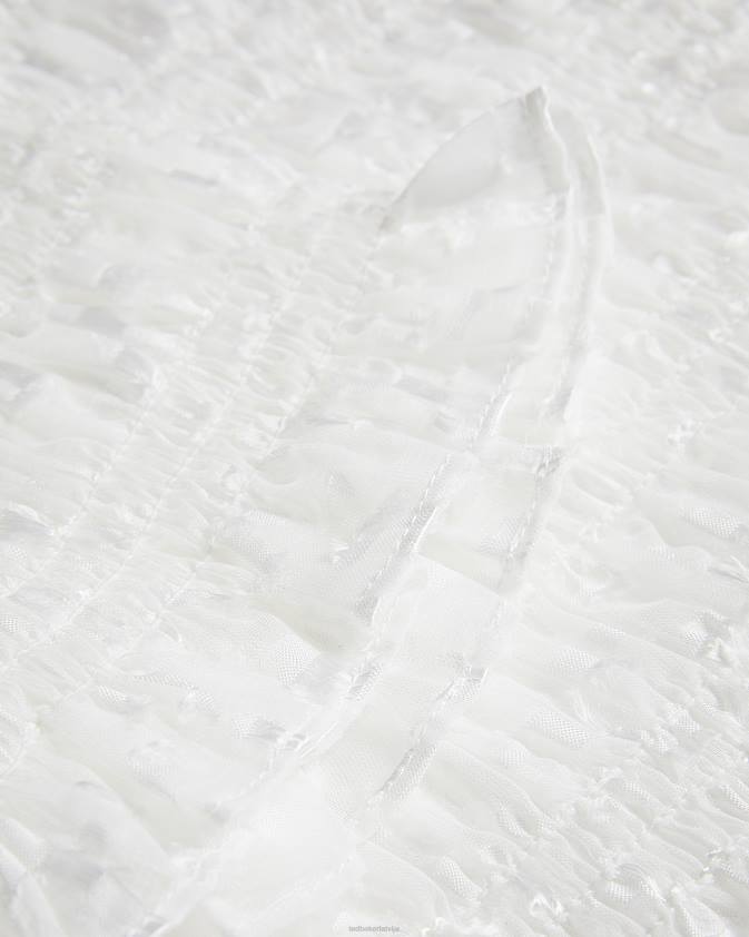 apģērbs Ted Baker tora krekls ar īsām piedurknēm balts sievietes 26TV593