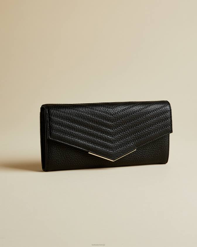 Piederumi Ted Baker kkattie stepēts atloks matinee melns sievietes 26TV1183