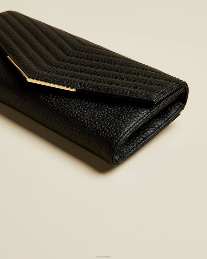 Piederumi Ted Baker kkattie stepēts atloks matinee melns sievietes 26TV1183