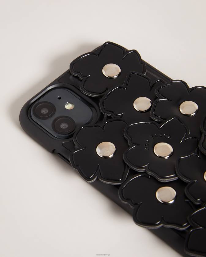 Piederumi Ted Baker florrii magnolia aplikācijas iphone 11 klipu maciņš melns sievietes 26TV1204