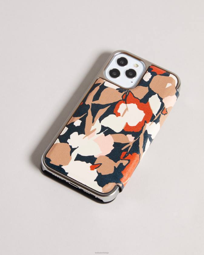 Piederumi Ted Baker rosai retro flood iphone 12/12 pro spoguļa futrālis melns sievietes 26TV2120