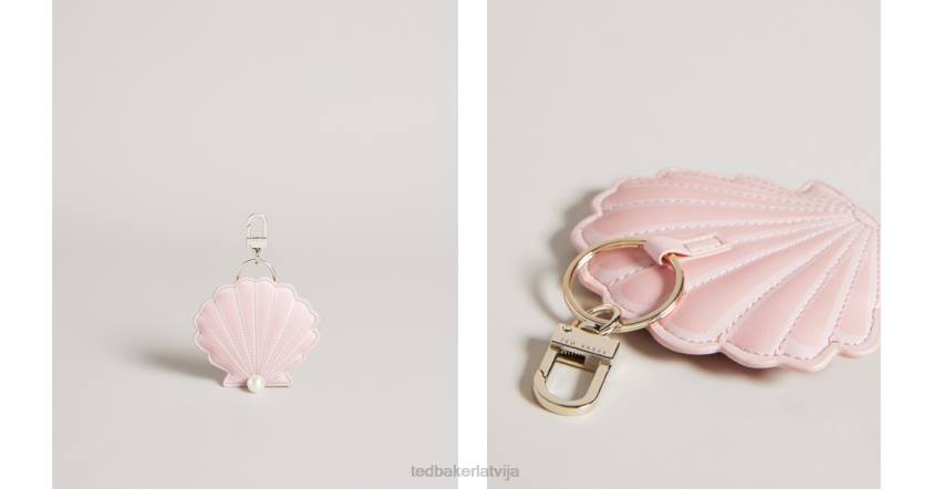 Piederumi Ted Baker shell shell atslēgu piekariņš gaiši rozā sievietes 26TV1199