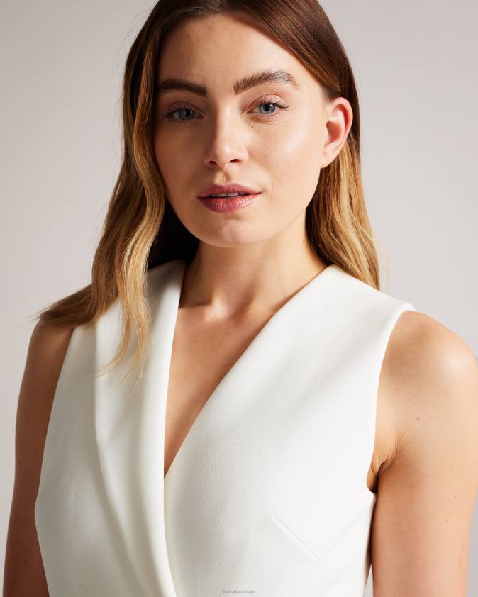 apģērbs Ted Baker Tilolah šuvju detaļa bodycon kleita ziloņkauls sievietes 26TV232