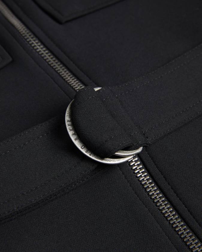 apģērbs Ted Baker Hattei jostas kreklkleita ar lietderības detaļām melns sievietes 26TV58