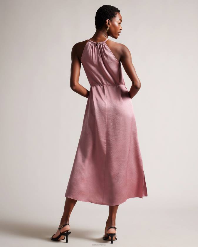 apģērbs Ted Baker Roxieyy halterneck midaxi kleita tumši rozā sievietes 26TV193