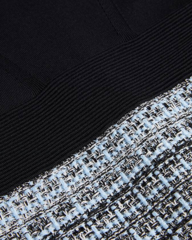 apģērbs Ted Baker diveena adīta ņiebura maiņas kleita melns sievietes 26TV228