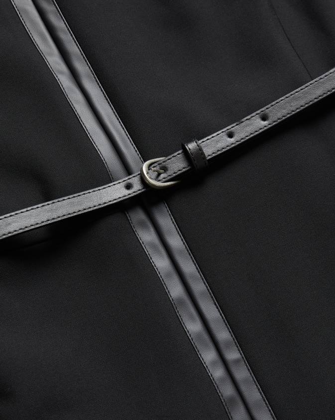 apģērbs Ted Baker halleid zīmuļkleita ar mākslīgās ādas apdari melns sievietes 26TV72