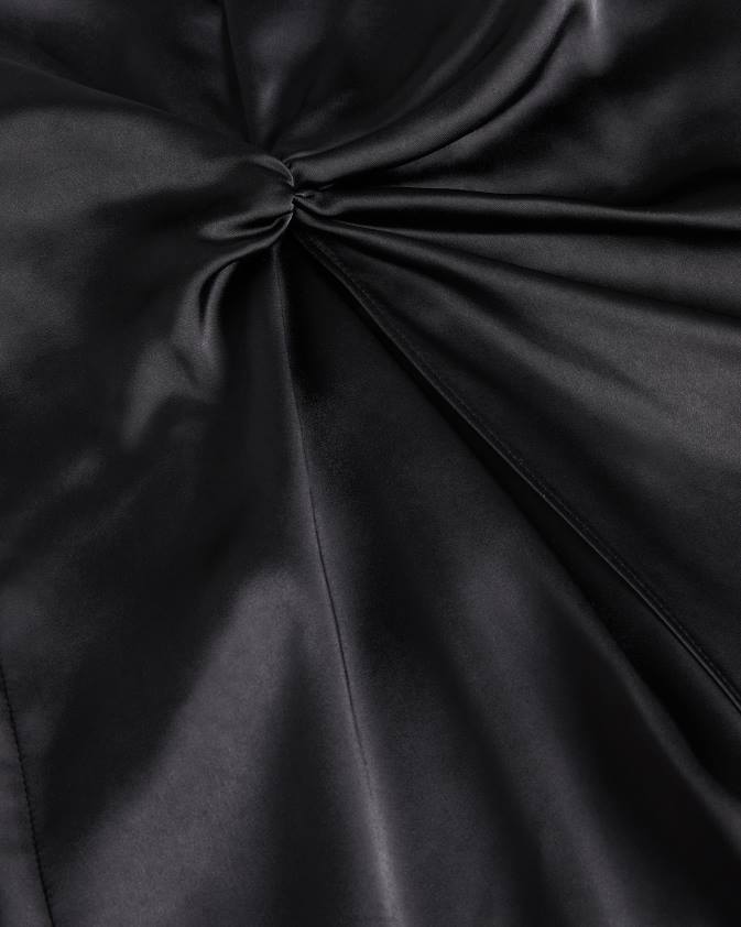 apģērbs Ted Baker odellia asimetriska jostasvietas detaļām slīdoša kleita melns sievietes 26TV287