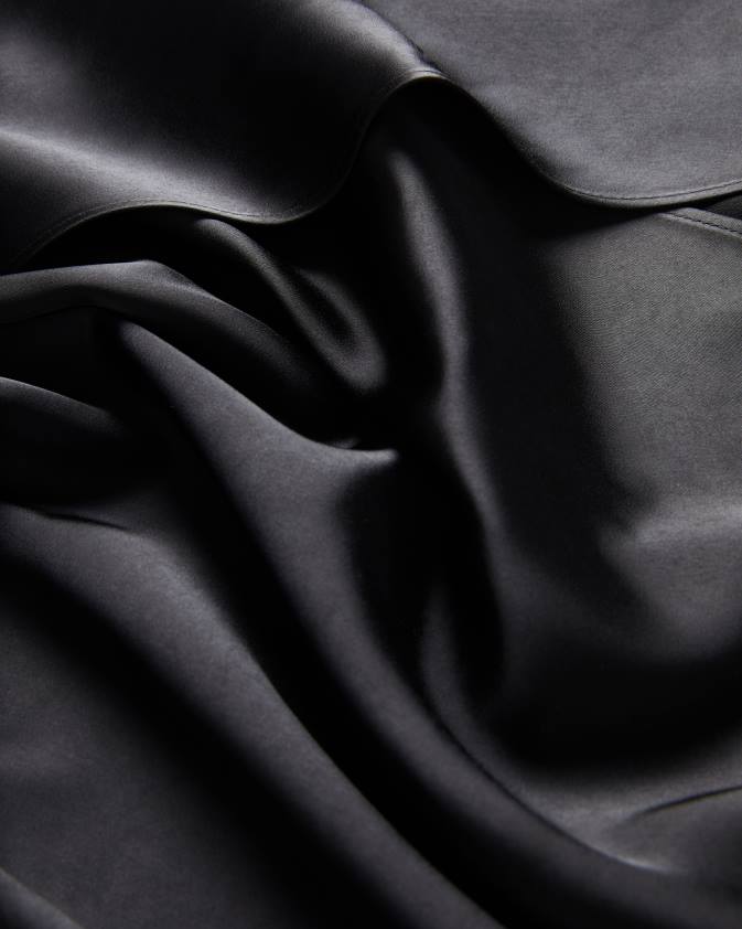 apģērbs Ted Baker odellia asimetriska jostasvietas detaļām slīdoša kleita melns sievietes 26TV287