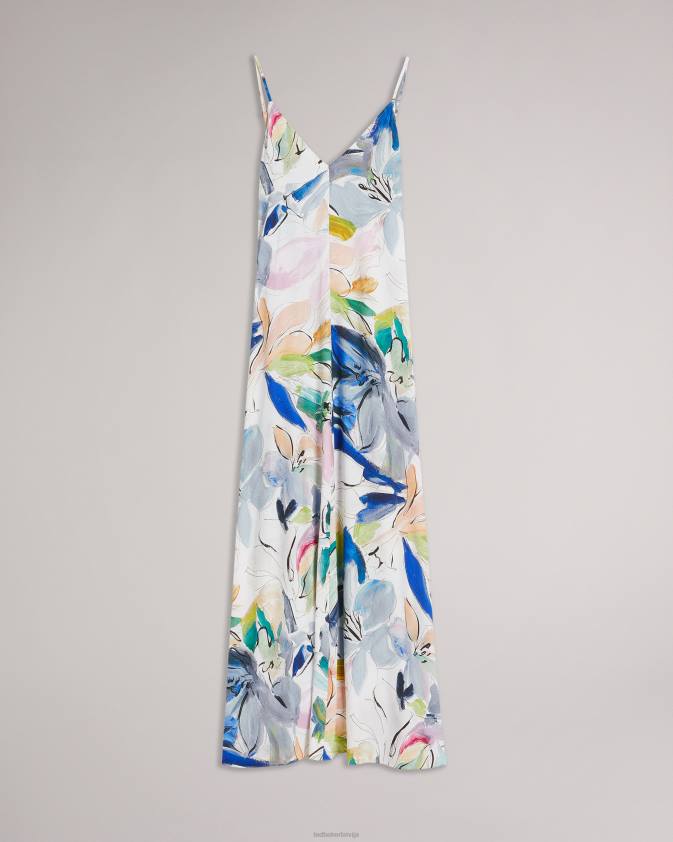 apģērbs Ted Baker ashhliy strappy v maksikleita ar kakla izgriezumu balts sievietes 26TV412