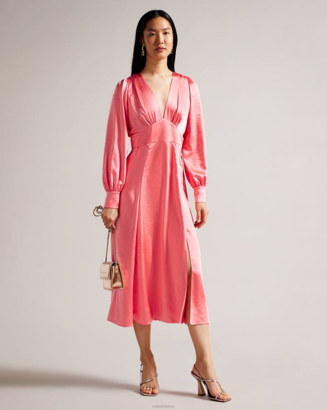 apģērbs Ted Baker daniia satin midi kleita ar blūza piedurknēm koraļļi sievietes 26TV1 apģērbs Ted Baker daniia satin midi kleita ar blūza piedurknēm koraļļi sievietes 26TV1