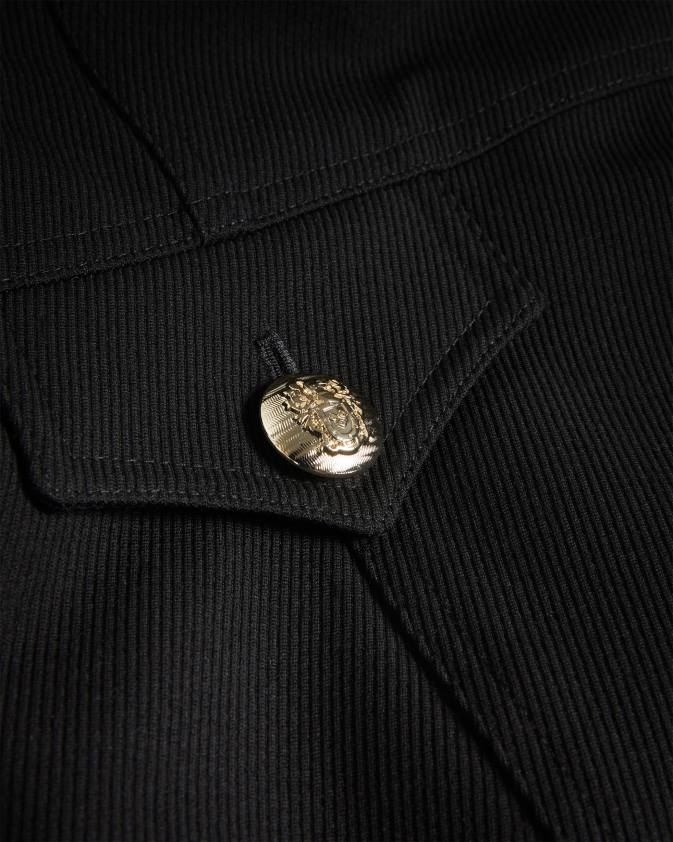 apģērbs Ted Baker josiaad kvadrātveida kakla militārā midi kleita melns sievietes 26TV162