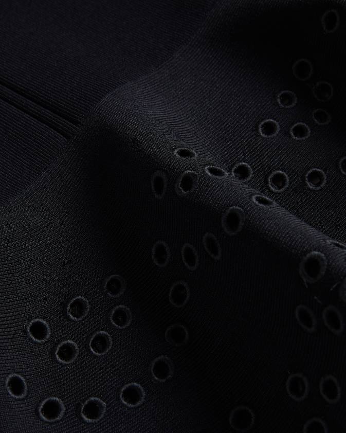 apģērbs Ted Baker juliann broderie stitch midi trikotāžas kleita melns sievietes 26TV323