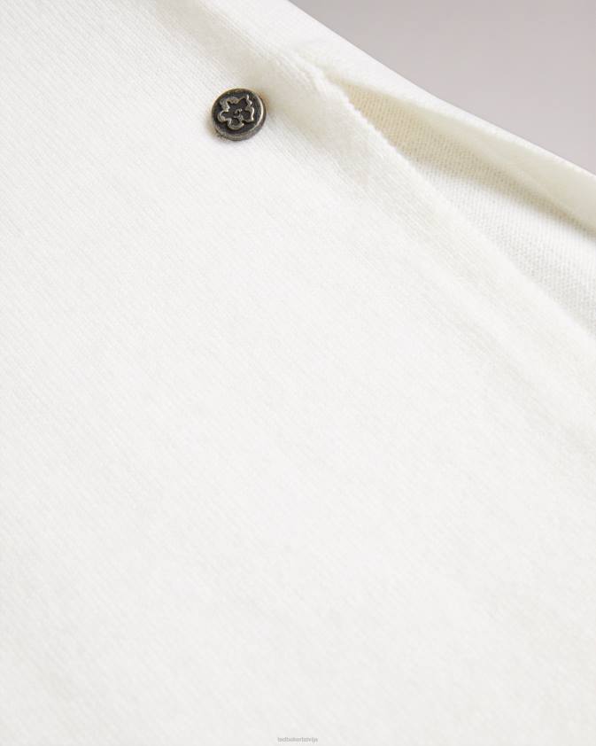 apģērbs Ted Baker malorri knit midi kleita ar dūrienu ieliktni balts sievietes 26TV96