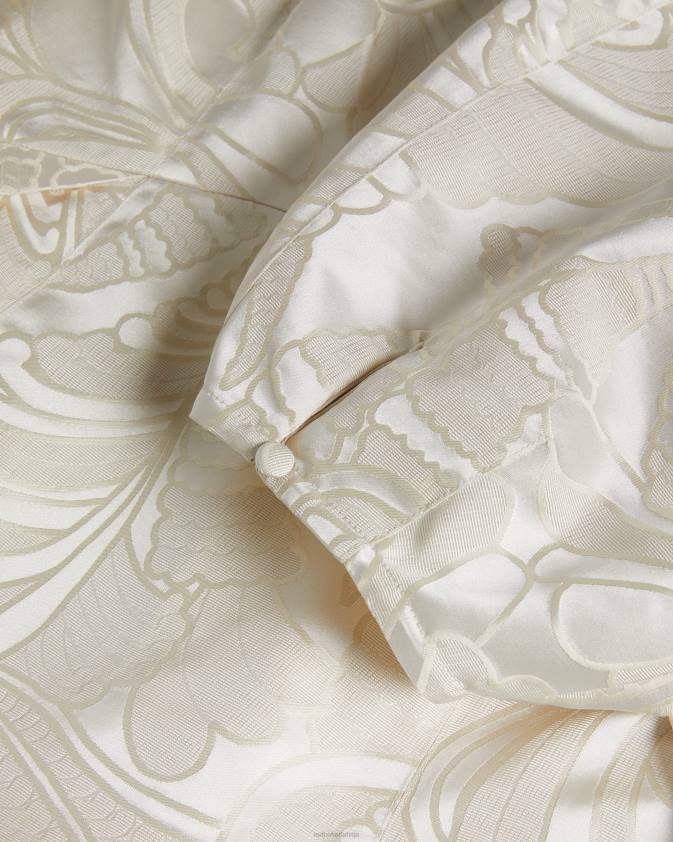 apģērbs Ted Baker alannah puff piedurknēm žakarda mini kleita dabisks sievietes 26TV229