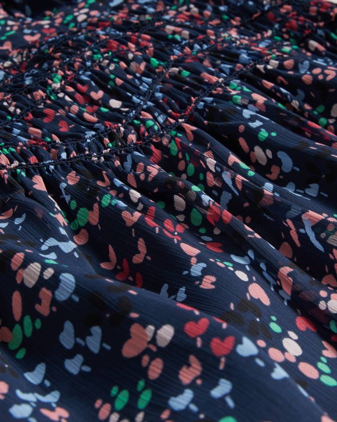 apģērbs Ted Baker casadee smock panel wrap mini kleita tumša flote sievietes 26TV261