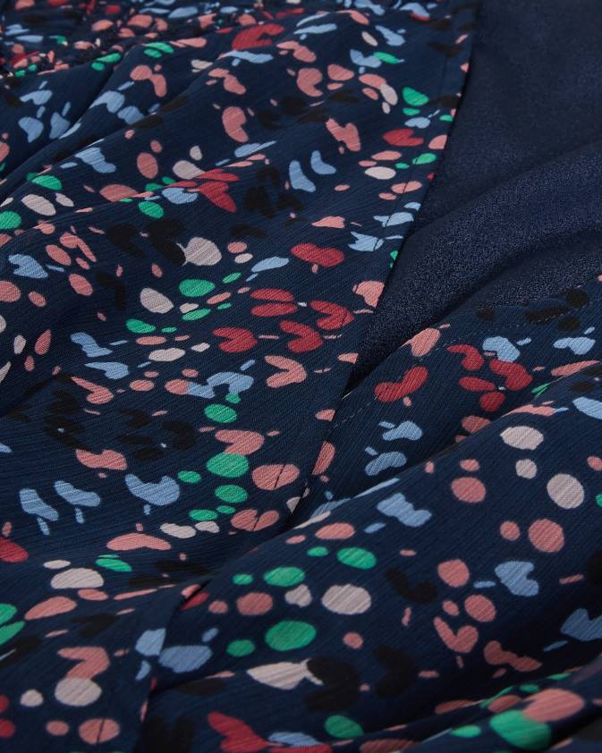 apģērbs Ted Baker casadee smock panel wrap mini kleita tumša flote sievietes 26TV261