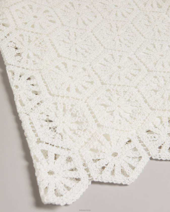 apģērbs Ted Baker nellla mini tamborēta maiņu kleita balts sievietes 26TV273