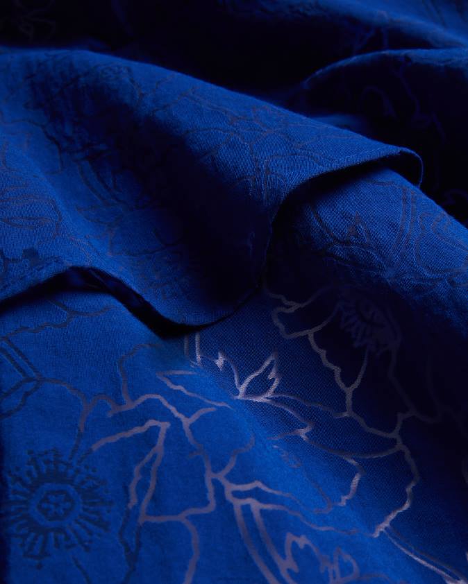 apģērbs Ted Baker timmia asimetriska daudzpakāpju mini kleita spilgti zils sievietes 26TV127