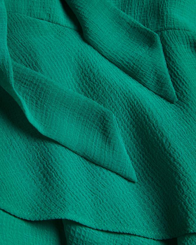 apģērbs Ted Baker zandaa asimetriska daudzpakāpju mini kleita zaļš sievietes 26TV459