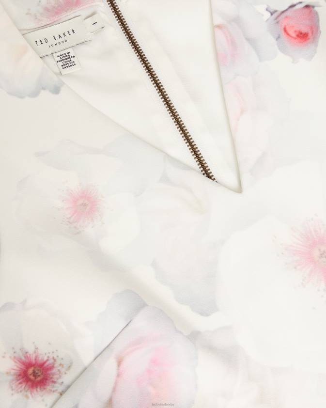 apģērbs Ted Baker emleey slidotāju kleita ar apdruku ar v veida kakla izgriezumu dabisks sievietes 26TV79