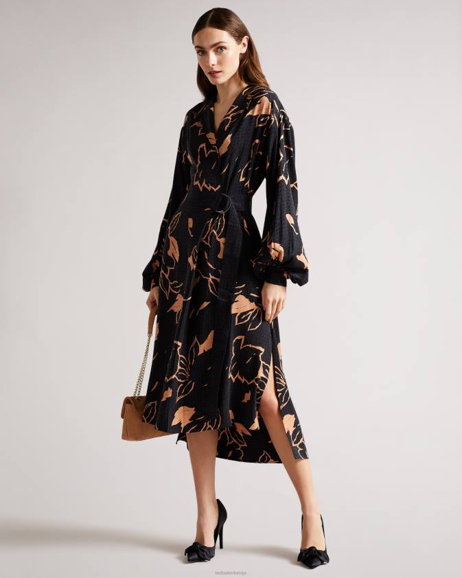 kurpes Ted Baker hyana moire satīna priekšgala kurpes melns sievietes 26TV903