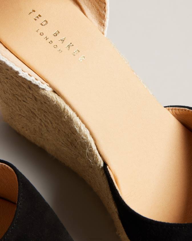 kurpes Ted Baker puritas zamšādas lentes kaklasaites ķīļi melns sievietes 26TV925