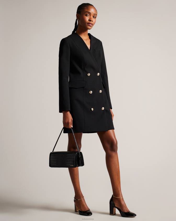 kurpes Ted Baker keliy strappy ķēdes patentēti papēži melns sievietes 26TV882