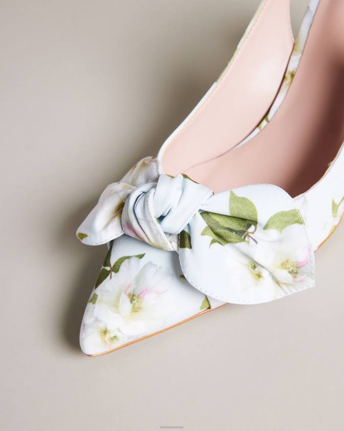 kurpes Ted Baker krili ziedu slingback tiesa papēži gaiši zaļš sievietes 26TV877