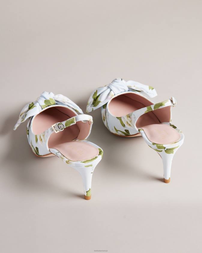 kurpes Ted Baker krili ziedu slingback tiesa papēži gaiši zaļš sievietes 26TV877