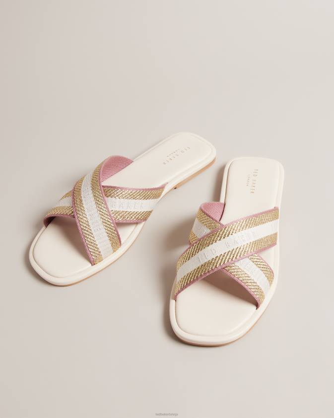 kurpes Ted Baker ashika siksnu sandales ziloņkauls sievietes 26TV873