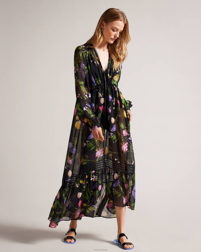 kurpes Ted Baker jellina dubultās siksnas želejas slīdņi melns sievietes 26TV907