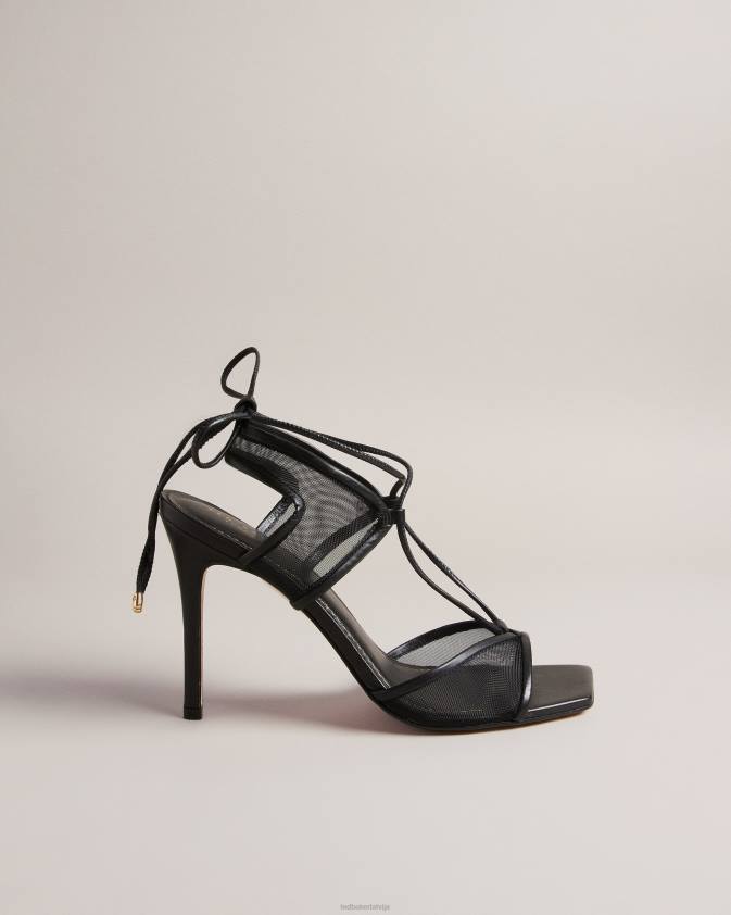 kurpes Ted Baker junera sieta siksnas sandales melns sievietes 26TV874